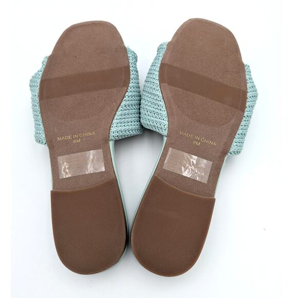 Nordstrom Chantelle Slide Sandal Women's Twist Front Blue Size US8M - Picture 7 of 8